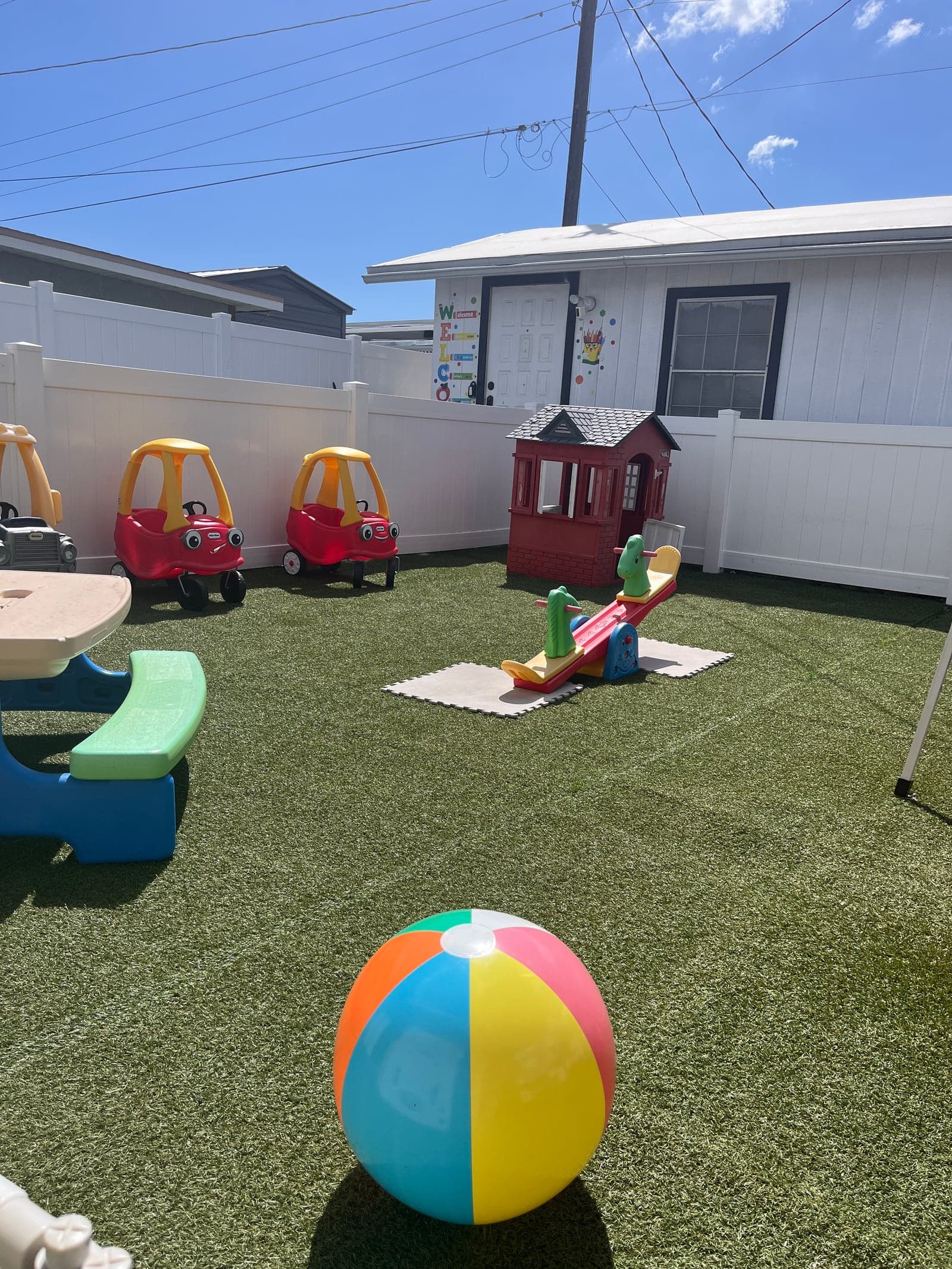 Outdoor play space for older children at Oni's Happy Hearts